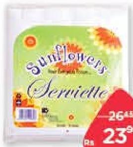 Sunflowers Napkins 50 Sheets