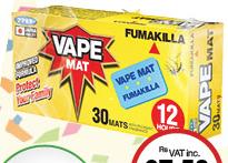 Fumakilla Vape Mats x30