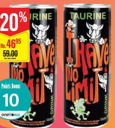 I have no limit Energy Drink Original/Zero 2500ml