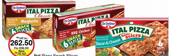 Ital Pizza Snack Slices Bacon & Cheese - 426g