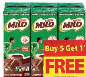Milo UHT 200ml (5+1 Free)