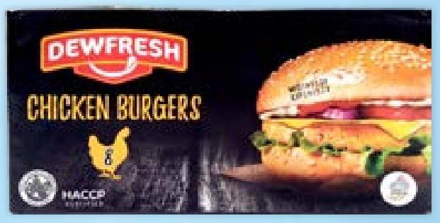 DEWFRESH Chicken Burger (Burger*8/ Burger*10/ Jumbo Burger*4)