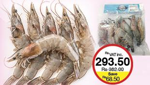 Captain Hook Frz Head On Scampi U15 - 500g