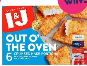I&J Out Of Oven Classic Lemon Crumbed Hake Portions 400g