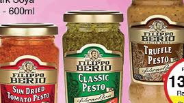 Filippo Berio Pesto Sauce all refs - 190g