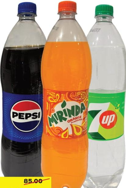 Pepsi Black / Mirinda Orange / 7 Up Sugar 1.5L