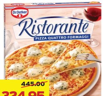 DR OETKER PIZZA RISTORANTE 4 FROMAGES / MOZZARELLA / SPINACH 340G - 390G