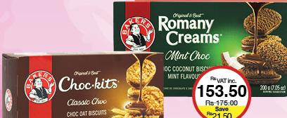Bakers Choc-kits Classic Choc Choc Oat Biscuits 200g