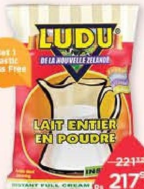 Ludu Lait Entier en Poudre 1 kg