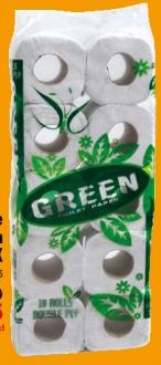 Green SOEPAK Toilet Paper, 10 rolls, 2 ply