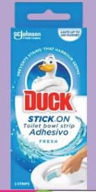 Duck Stick-On Toilet Bowl Strip Fresh, 3 Strips