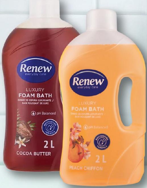Renew Luxury Foam Bath Cocoa Butter & Peach Chiffon 2L
