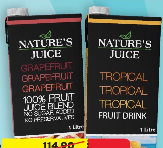 Nature's Juice 1L (Grapefruit/Tropical)