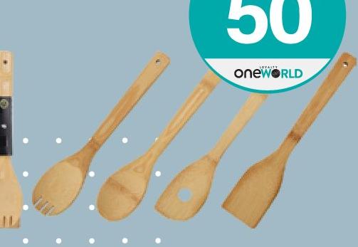 Excellent Houseware Bamboo Kitchen Utensils Set of 4
