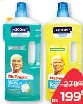 Mr. Propre Nettoyant Ménager Citron, Fleurs de Coton, Mountain Dew 1.5 L