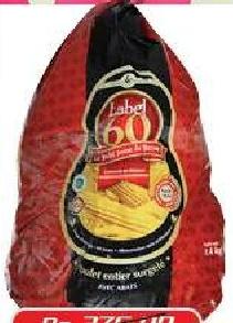 Label Whole Chicken Frozen 1.4kg
