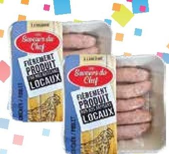 Saveurs du Chef Sausages de Poulet Frais BBQ Miel 200g