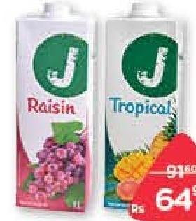 J Fruit Nectar Jus de Fruits Tous Parfums 1L
