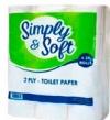 Simply & Soft Toilet Paper 2 Ply 24 Rolls