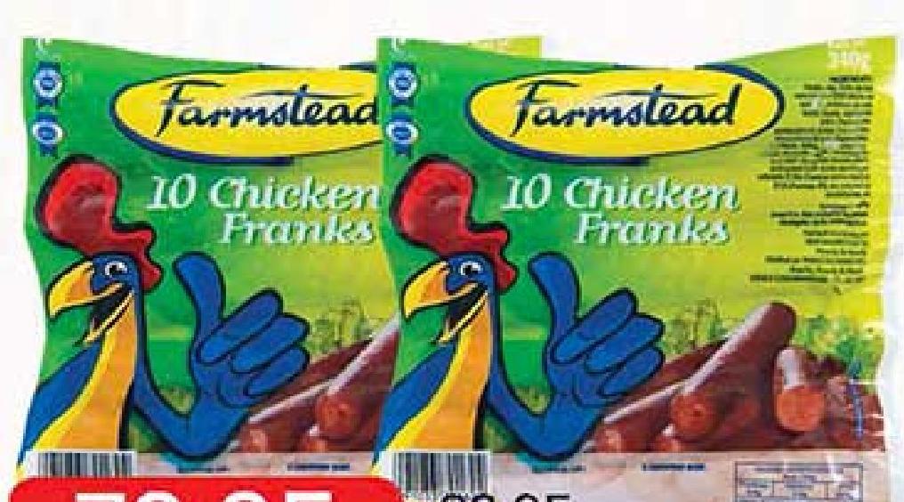 Farmstead Chicken Franks Nature x10 340g