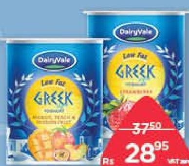Dairyvale Greek Yogurt aux Fruits Regular & Low Fat, Toute la Gamme 125 g