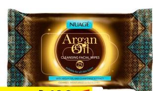Nuage Argan Oil Cleansing Facial Wipes x 25