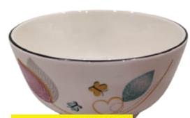 Ceramic Printed Bowl 11.4CM