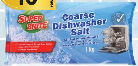 SUPER BRITE Coarse Dishwasher Salt (1KG)