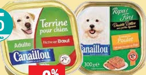Canailou Émincé au Poulet/Terrine de Boeuf pour Chien 300g