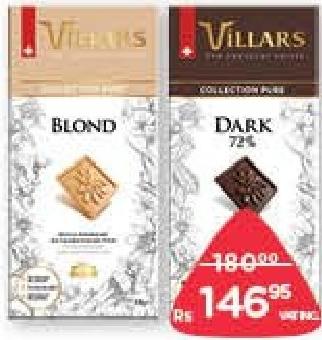 Villars Collection Pure Chocolate "Toute la Gamme" 100 g