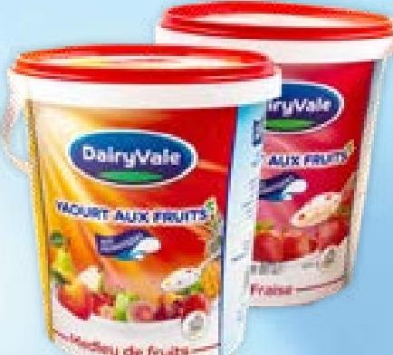 DAIRYVALE Yaourt Fruits 1kg (toutes refs Excepté Grecque)
