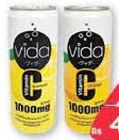 Vida Vitamin C Sparkling Drink Lemon, Blackcurrant, Kiwi, Orange 325 ml