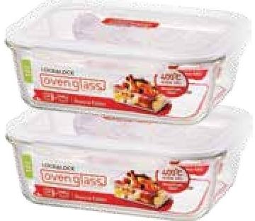Lock & Lock Oven Rectangular Glass Container 2L