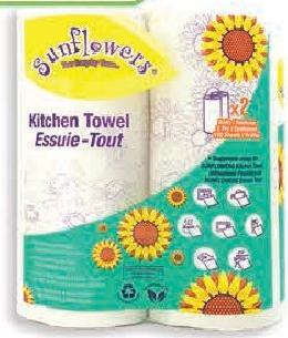 Sunflower Kitchen Towel x2 Rolls