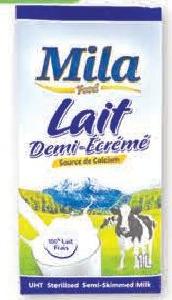 Mila UHT Semi Skimmed Milk 1lt