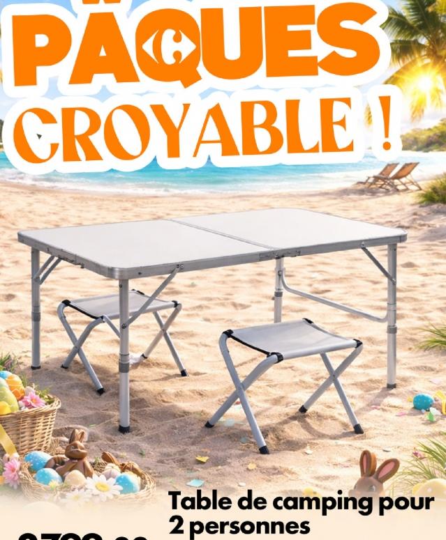 Camping table for 2 persons