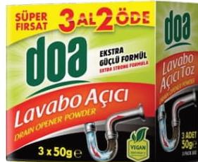 DOA Drain Opener Powder 3 x 50g