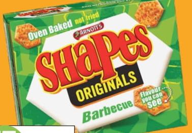 Arnott's Shapes 160g - 190g (Gamme) Except Fully Loaded