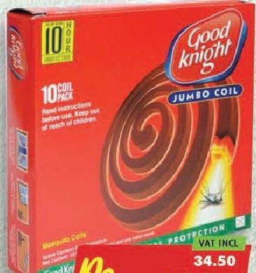 Good Knight Jumbo Coil 10HR 10 Coil Pack