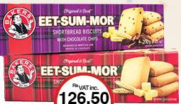 Bakers Eet-Sum-Mor Shortbread Biscuits with Chocolate Chips 200g