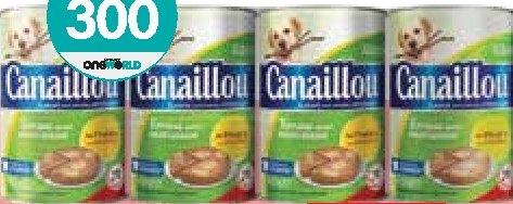 Canallou Bouchées en Gelée aux Viandes pour Chien/Terrine avec Morceaux au Poulet et Carottes 4x400g