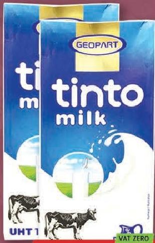 Tinto UHT Milk 3.5% Fat 1lt