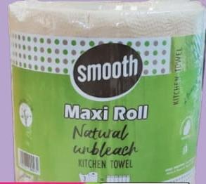 Smooth Unbleach Maxi Roll Kitchen Towel