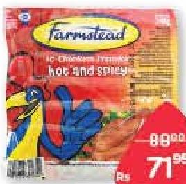 Farmstead 10 Chicken Franks Herbs, Hot & Spicy 340 g