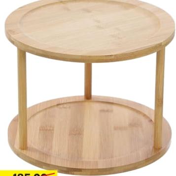 2 Tier Bamboo Turn Table