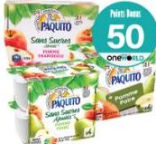 Paquito Dessert Pomme Framboise / Pomme Poire / Purée Pomme Poire Sans Sucre 4 X 100g