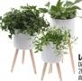 Lot de 3 supports pot