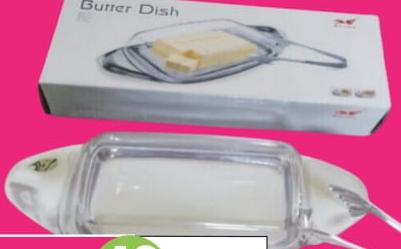 STAINLESS STEEL BUTTER TRAY SET 22.4 X 10.9CM