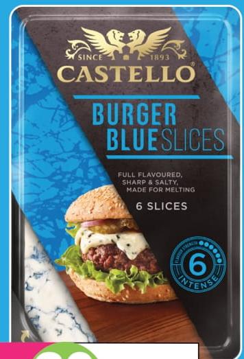 CASTELLO DANISH BLUE CHEESE 100G / BURGER BLUE SLICES 150G