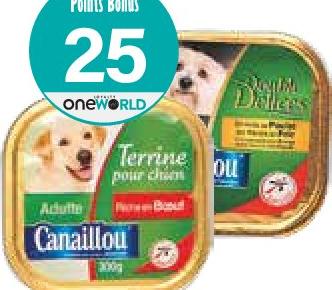 Canailou Émincés au Poulet / Terrine de Boeuf pour Chien 300g